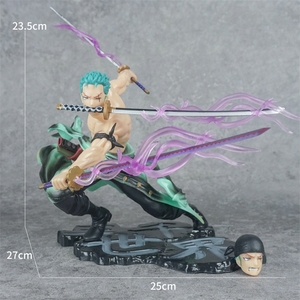 Figura de Acción de Anime Japonés One Piece, Tres <span class=keywords><strong>Mil</strong></span> Mundos, Roronoa Zoro, Figura con Cabeza Intercambiable, Juguete Decorativo - Product Image 5
