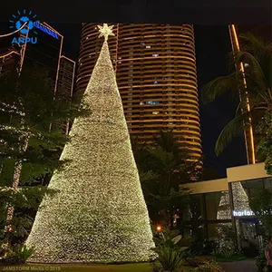 ANPU 장식 상업 PVC 인공 LED 20ft 30ft 40ft 50ft 거대한 야외 에베레스트 조명 크리스마스 트리 (크리스마스)