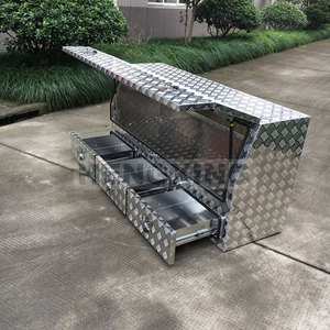 Boîte de rangement pour camionnette à 3 tiroirs entièrement ouverte en alliage d'<span class=keywords><strong>aluminium</strong></span> avec support OEM, résistante à la poussière, pour camionnettes et remorques - Product Image 4