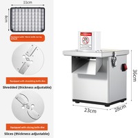 Machine à hacher électrique haute performance pour cuisine, multifonctionnelle, 220v, pour légumes, pommes de terre et citrons, pour usage en restaurant