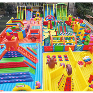 Parque de Diversiones Inflable Personalizado para Exteriores, Ciudad de la Diversión, Área de Juegos para Niños y Adultos, Pista de Obstáculos Inflable - Product Image 2