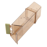 Répulsif à souris transparent marron ATMT 3, écologique, boîte de capture vivante humaine, portable pour une utilisation en intérieur et en extérieur, 20 mètres carrés
