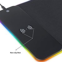 Tapis de souris chargeur sans fil, tapis de souris de jeu à charge sans fil LED en caoutchouc, offre spéciale