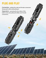 Connecteur Photovoltaïque (PV) en Gros 30A Étanche Mâle-Femelle avec Clé à Molette – Pièce de Raccordement pour Système Solaire