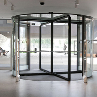 Porte en verre pivotante automatique intelligente pour intérieur moderne, avec cadre étroit, design étanche et sécurisé, pour hôtels et bureaux