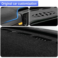 Accessoire intérieur de voiture, couverture décorative en flanelle pour tableau de bord, cadre anti-éblouissement, adapté à la Ford Ranger 2024