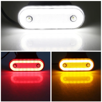 Feux latéraux de marqueur de 4,5 pouces à LED rouge ambre 12V 24V pour camion remorque, lampe de dégagement ovale, feux arrière étanches