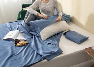 Drap <span class=keywords><strong>de</strong></span> voyage 100% coton personnalisé, vente en gros, drap d'hôtel, <span class=keywords><strong>de</strong></span> <span class=keywords><strong>couchage</strong></span> sale, doublure, livraison gratuite - Product Image 4