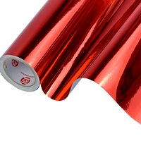 Rouleau de vinyle auto-adhésif métallique PET personnalisé, imperméable, or et argent, film décoratif pour traceur