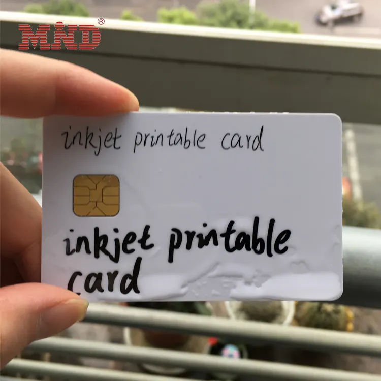 เปล่าอิงค์เจ็ทพิมพ์เปล่าสีขาว PVC Card สำหรับนามบัตรหรือบัตรสมาชิก