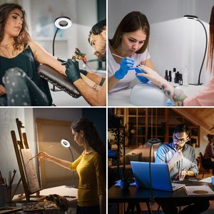 Hot bán USB sạc cổng bảng đèn thiết kế đơn giản 3 chế độ chiếu sáng thay đổi độ sáng cuốn sách ánh sáng Nghiên Cứu Đèn bàn để đọc làm việc - Product Image 2