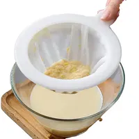 Colador de cocina de malla ultrafina, cuchara coladora de malla de nailon para zumo de Yogurt, leche de soja, venta al por mayor