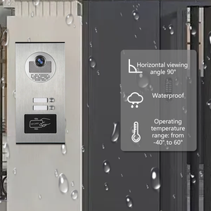 Bedrade Home Video Deur Telefoon <span class=keywords><strong>Intercom</strong></span> <span class=keywords><strong>Entry</strong></span> Systeem Gebouw 4Wire Cvbs Video Deur Telefoon Toegang Systeem - Product Image 5