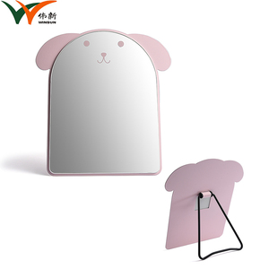 Popular Pink Cute <strong>Dog</strong> Kids Desktop Dressing Metal Foldable Table Cosmetic Makeup <strong>Mirror</strong> - Product Image 2