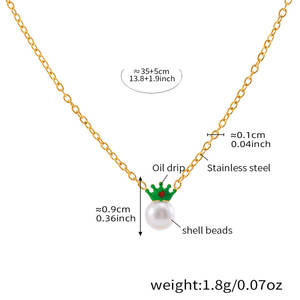 Juego de Joyería de Acero Inoxidable 316L para Niños, Collar, Pulseras, Anillo, Aretes, Perla, Oro 14K 18K PVD, Sin Deslustre - Product Image 6