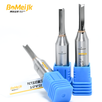 BoMeiJK TCT 3 Flute Straight Cutter Carbide Router Bit untuk MDF, Kayu Keras, Particleboard, Pengerjaan Kayu - OEM/ODM Dapat Disesuaikan