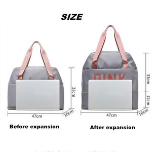 Muestra Gratis, Bolsa de Gimnasio de Poliéster Resistente, Nueva, Moderna, de Gran Capacidad, Económica, para Mujer, Bolsa de Viaje - Product Image 4