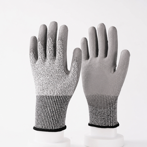 Gants anti-coupure avec revêtement PU pour la manipulation du verre, la construction, la sécurité, HPPE, polyuréthane, gants de sécurité anti-coupure pour la construction, grade <span class=keywords><strong>D</strong></span> - Product Image 6