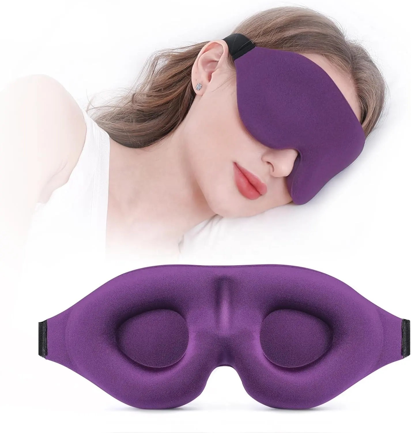 2023 all'ingrosso 3d sonno maschera per gli occhi stampa personalizzata notte sonno copri occhi benda e tappi per le orecchie