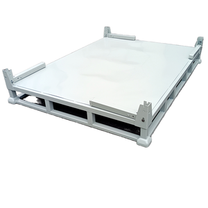 חובה כבדה מתקפל Q235 אחסון stackable מתלה פלדה תעשייתי כבד פלדה ממתכת מיכל משטחים - Product Image 1