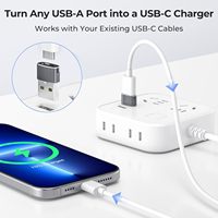 Adaptateur USB-C Convertisseur Chargeur USB C Femelle/Mâle pour iPhone 17/17e Pro Max, pour Watch S11/S10/SE, pour iPad 3