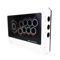 Boîtier de manette de jeu d'arcade DIY en plastique et métal, personnalisable, vide, pour contrôleur d'arcade (version anglaise)