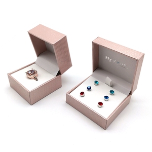Boîte à bijoux personnalisée écologique en gros avec doublure en velours pour boucles d'oreilles bagues bracelets emballage carton - Product Image 6