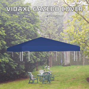 VidaXL Housse de toit et <span class=keywords><strong>auvent</strong></span> pour gazebo en aluminium thermolaqué bleu imperméable - Product Image 3