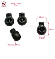 Attache-cordon ronde en plastique durable professionnelle avec verrouillage à ressort pour vêtements de sport, chaussures, cordes et pièces de lanière