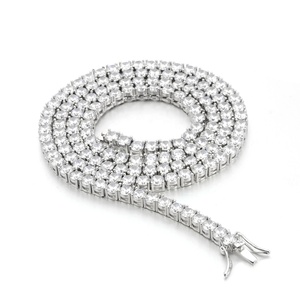 SDA Hip Hop joyería <span class=keywords><strong>brillante</strong></span> 18K chapado en <span class=keywords><strong>oro</strong></span> cadenas <span class=keywords><strong>de</strong></span> tenis <span class=keywords><strong>de</strong></span> latón <span class=keywords><strong>con</strong></span> cierre <span class=keywords><strong>de</strong></span> seguridad <span class=keywords><strong>de</strong></span> circón pulsera collar disponible - Product Image 4