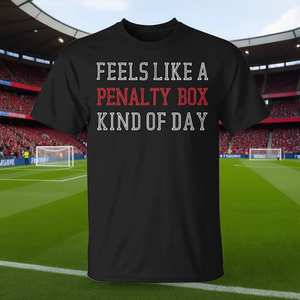 Camiseta con estampado de "Feels Like A Penalty Box Kind Of Day", unisex, de algodón, con cuello redondo, manga corta, para adultos, deportes y juegos - Product Image 3