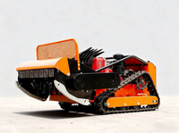 Robot tondeuse télécommandé à braquage zéro 900 mm, production usine Chine, poignée télescopique, moteur 4 temps, sans fil, usage industriel