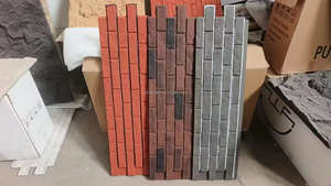 Diseños de panel de revestimiento de pared de <span class=keywords><strong>ladrillo</strong></span> barato de belleza de pared artificial Exterior de piedra de seta sintética de <span class=keywords><strong>poliuretano</strong></span> Pu de alta calidad - Product Image 4