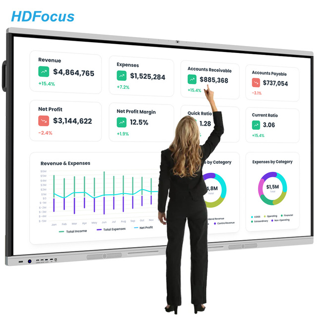 4k LCD Display Smart Bord Interactive Whiteboard Panel Digital Smart Interactive Board for Teaching
