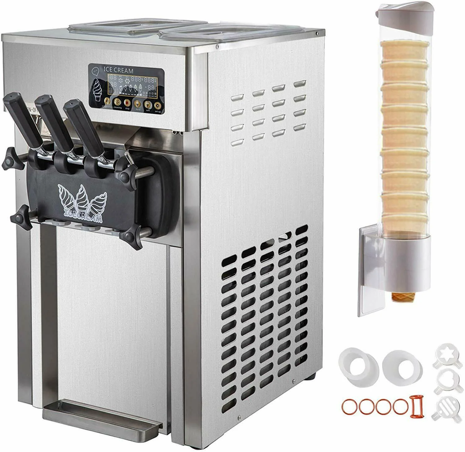 Most Popular Soft Serve Ice Cream Machine 3 Flavors Commercial Ice Cream  Machine