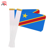 Accessoires de la Fête Nationale du Congo en gros : Drapeau à main, Écharpe de cou, Boucles d'oreilles, Bracelet, Épinglette pour la promotion