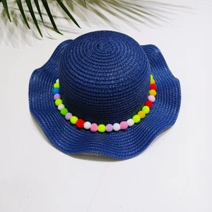 Bebé colorido niños sombreros de paja al por mayor playa visera verano sombreros de paja gorras viaje niños Surf sombrero de paja - Product Image 3
