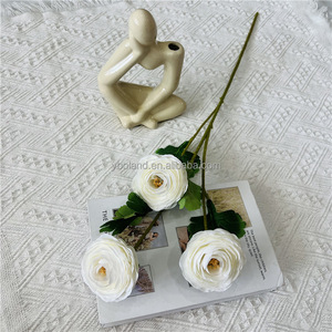 H278 Camélia à trois têtes, Camélia Bottlebrush, Composition florale pour réception de <span class=keywords><strong>mariage</strong></span>, Fleurs artificielles, Décoration intérieure - Product Image 4