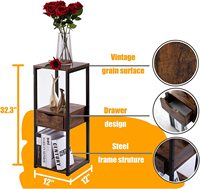 Petite table d'appoint, support de plante d'angle haut pour plantes d'intérieur, plusieurs supports