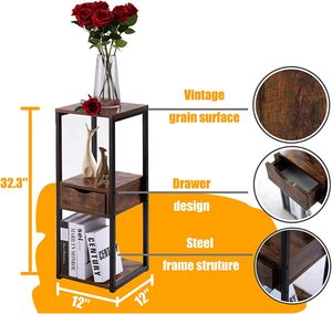 Petite table d'appoint, <span class=keywords><strong>support</strong></span> de <span class=keywords><strong>plante</strong></span> d'angle <span class=keywords><strong>haut</strong></span> pour plantes d'intérieur, plusieurs supports - Product Image 6