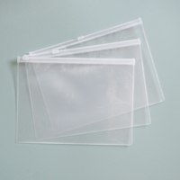 Sac de classement transparent à fermeture éclair pour documents en plastique PP de taille A4 pochette étanche à fermeture éclair en poly pour fournitures scolaires et de bureau