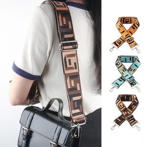 New Custom Nylon Cotton Woman Crossbody Bag Strap Handbag Wide Colored Strap Adjustable Shoulder Bag Accessories Belt Bag Strap