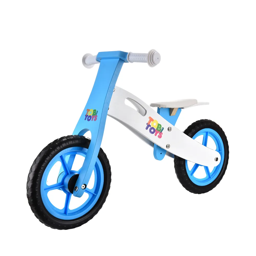 Vélo en bois de couleur naturelle, 50 cm, couverture pour bébés, bicyclette pour enfants