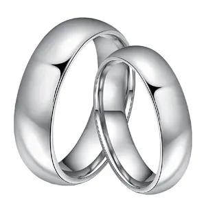 程珠宝商批发时尚珠宝结婚戒指白金镀钨配对情侣戒指