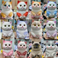 Mainan Kucing Besar Lembut Simulasi Kucing, Mainan Jepit Buatan Tangan, Kucing Lucu Besar Lembut, Mainan Remas Lucu untuk Menghilangkan Stres