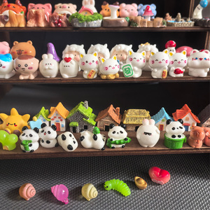 3D Jardín Decorativo Granja Animal Oveja Escultura Resina Caballo Vaca Cordero Conejo Cachorro Piglet Ganado pony Perro Pato Pollo Figuritas - Product Image 3