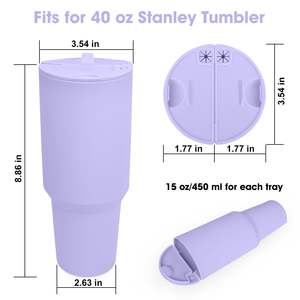 Inner <b>Divider</b> Tray for Stanley Cup 2-in-1 Beverage Separator with Lid and Straw Hole 40 oz Cup <b>Divider</b> Dual Side Cup Sleeve - Product Image 6