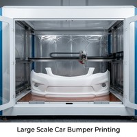 Imprimante 3D industrielle entièrement fermée à double extrudeur, température constante 350°C, USB/WiFi, PLA, nouvelle, avec refroidissement par eau et plateau chauffant en verre à nivellement automatique