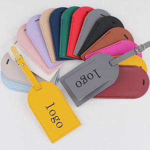 Étiquette de bagage en similicuir avec protection de la vie privée, boucle en acier inoxydable, accessoire de voyage pour compagnies aériennes, vente en gros - Product Image 3