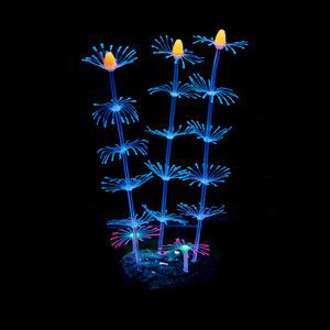Pecera paisaje decoración ornamento luminoso silicona suave <span class=keywords><strong>Coral</strong></span> simulación plástico falso agua hierba simulación agua hierba - Product Image 3